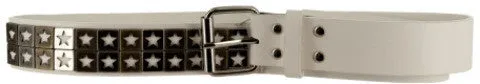 1.5" white star-studded belt - 2xl Case of 10