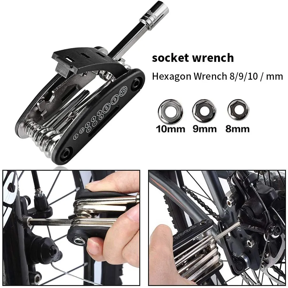 16 in 1 Multi-Function Bicycle Repair Kit