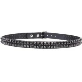 2 Row 1/2" Pyramid Belt Black