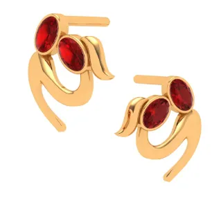 22k Gold Earring With Unique Design