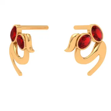 22k Gold Earring With Unique Design