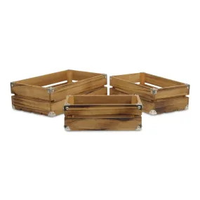 4832A-3 - Rustic Farmstead Rectangular Crates