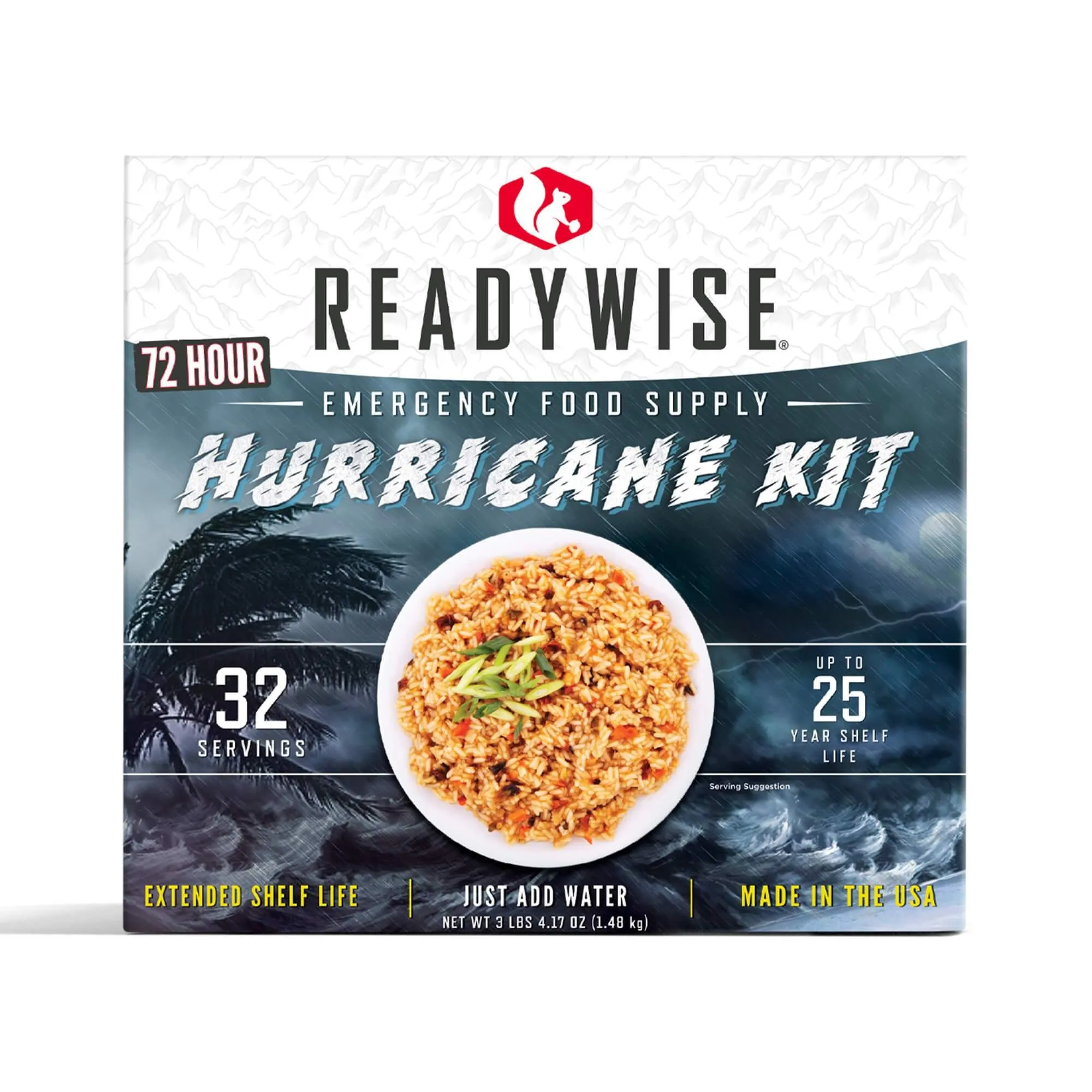 72 Hour, 32 Serving  / Hurricane Kit / Emergency Disaster Storable Food Prep (by ReadyWise)