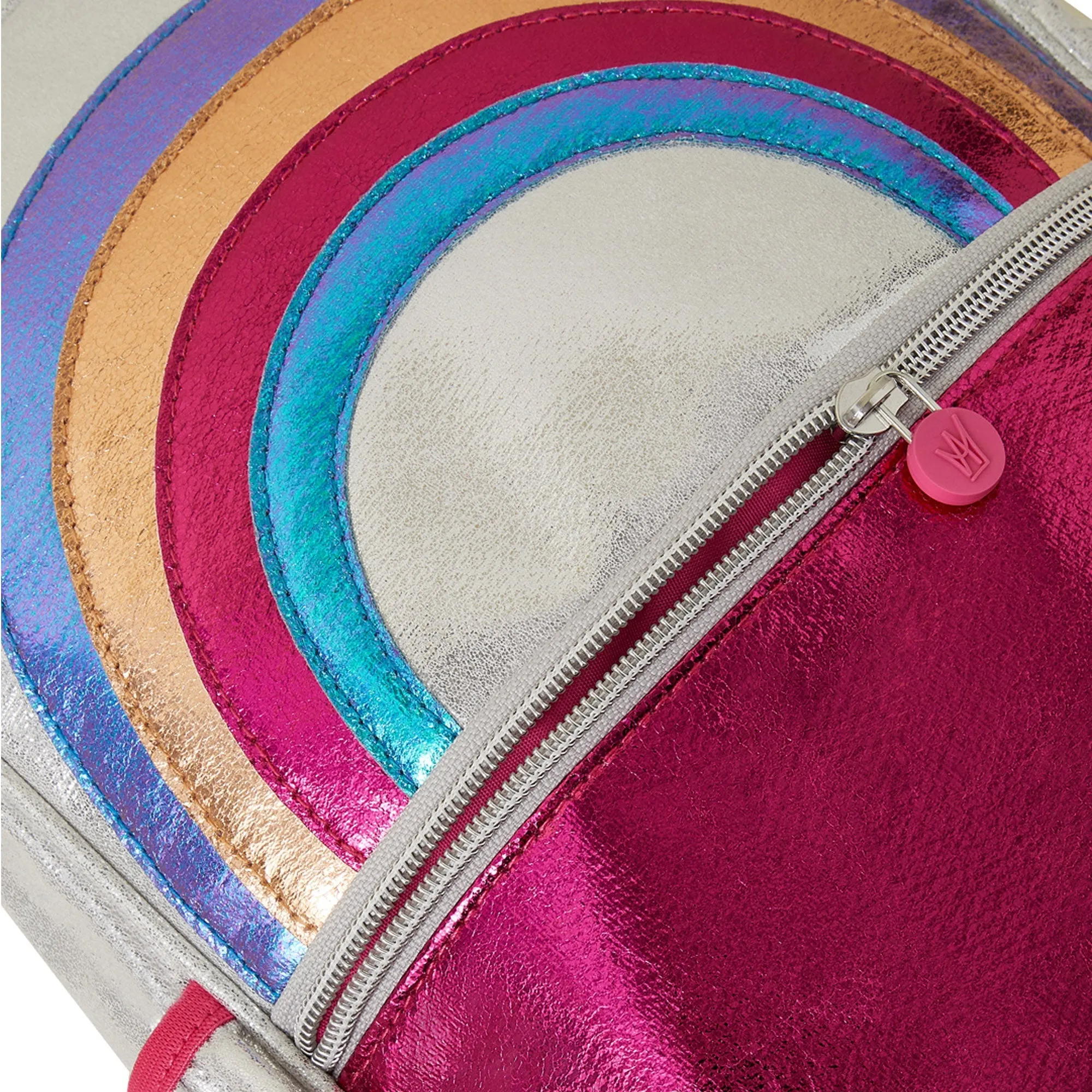 Accessorize London Girls Metallic Rainbow Backpack