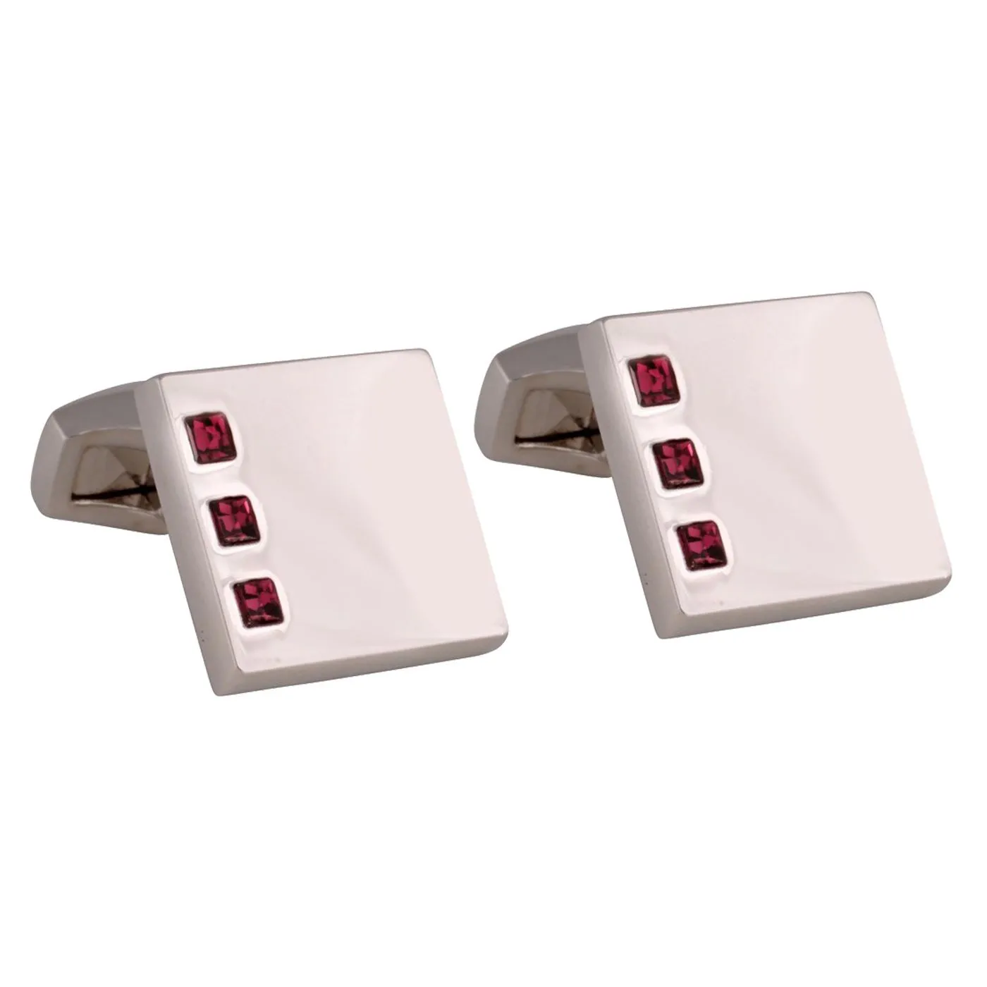 Amethyst Swarvoski Crystal Square Cufflinks