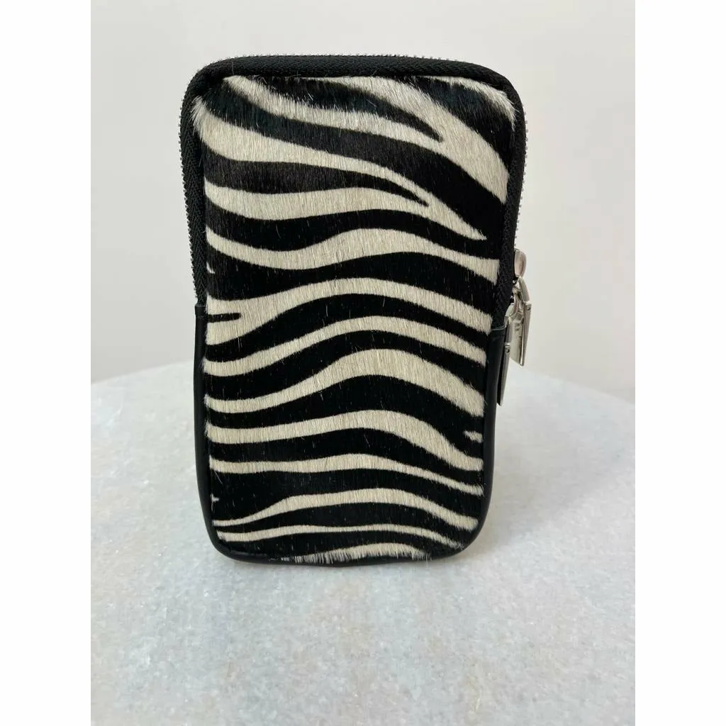 Animal Phone Case Bag in Zebra