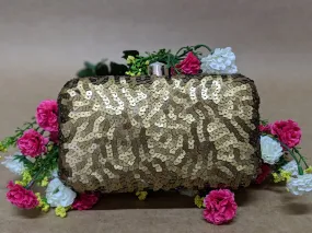 Antique Sequin Hand Embroidered Clutch