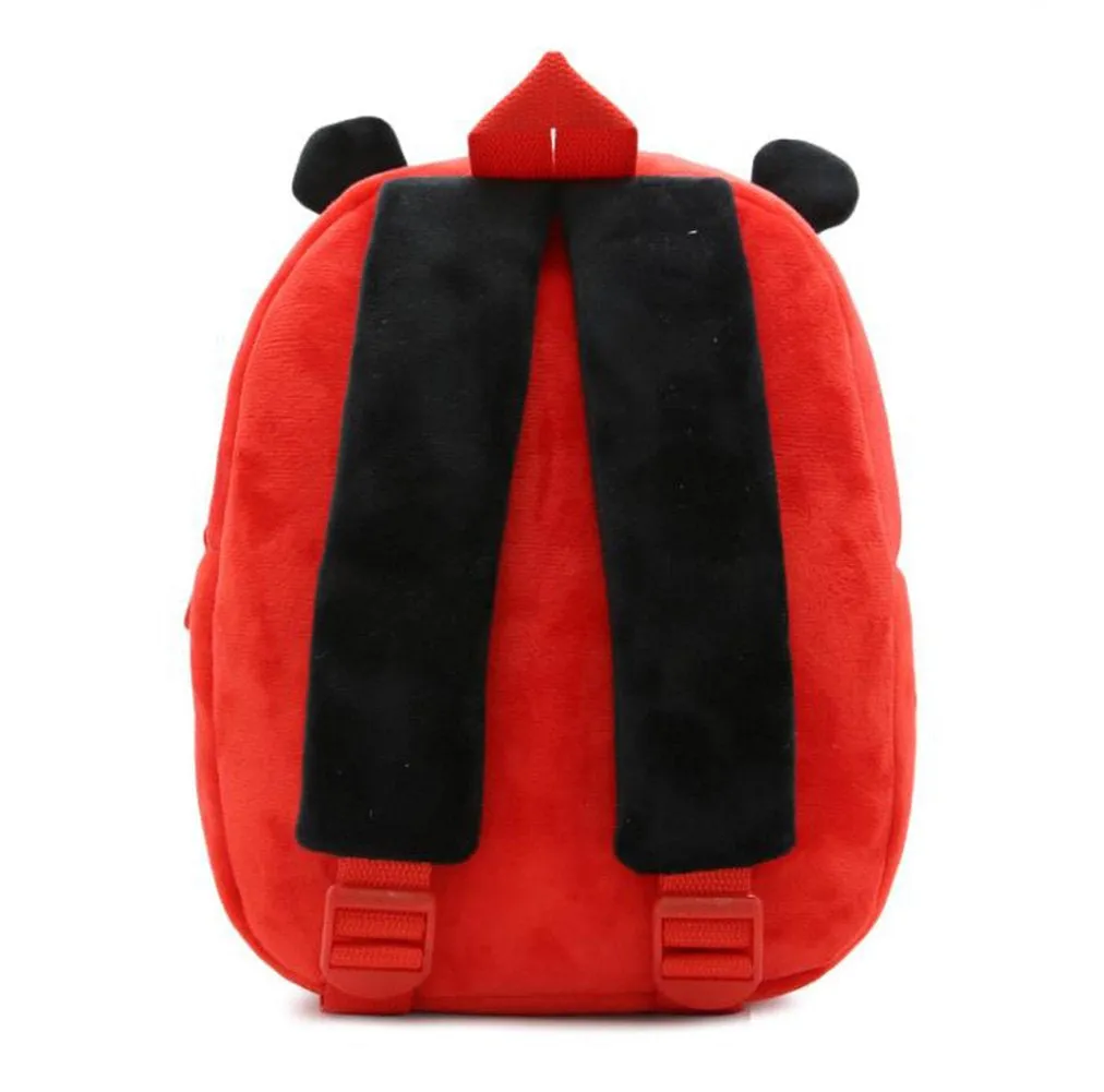 Anykidz 3D Red Ladybug Kids School Backpack Cute Cartoon Animal Style Children Toddler Plush Bag Perfect Accessories For Boys and Girls