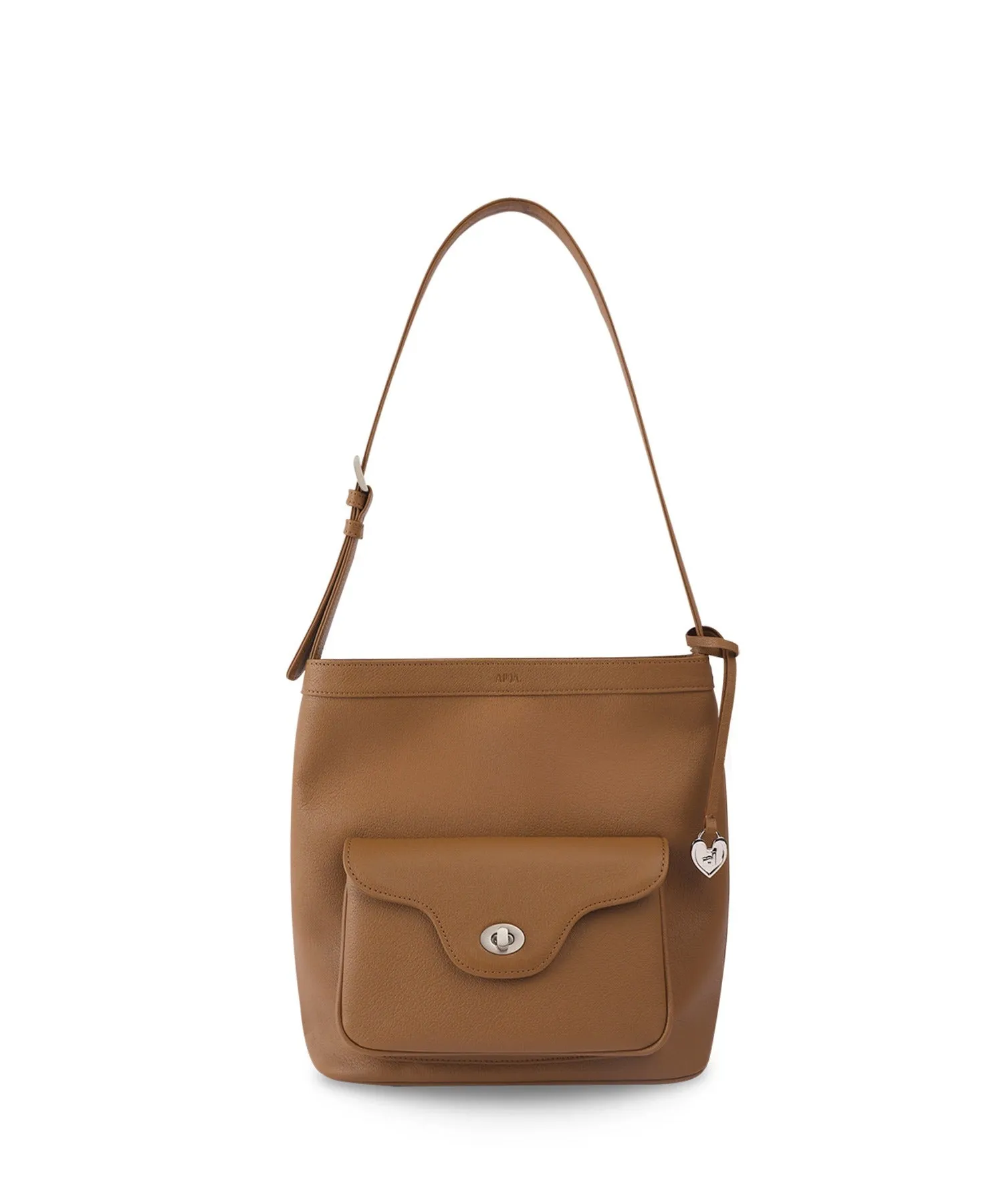 [APOA] Seasonless Suave Leather Bucket Bag Brown