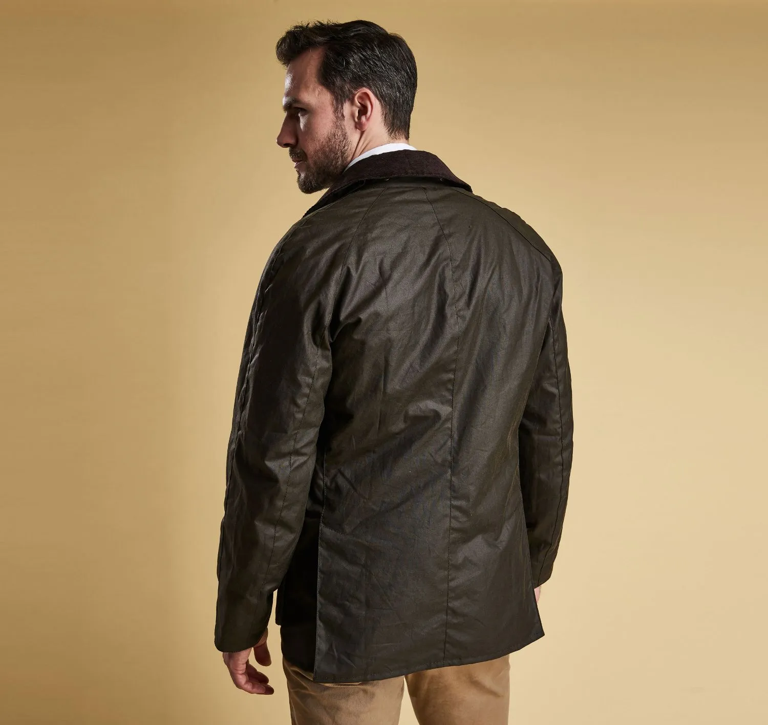 Ashby Wax Jacket in Olive by Barbour