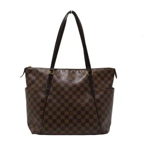 Authentic Louis Vuitton Damier Ebene Canvas Totally MM Shoulder Bag