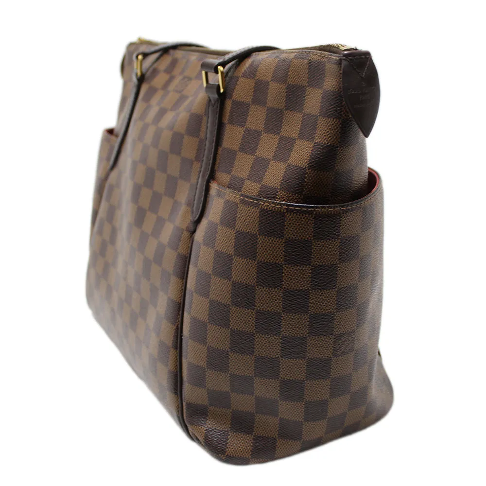 Authentic Louis Vuitton Damier Ebene Canvas Totally MM Shoulder Bag