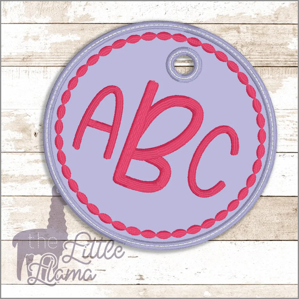 Bag Beaded Circle Monogram Tag