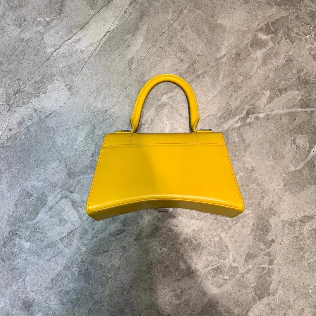 Balen Hourglass Small Handbag In Yellow, For Women,  Bags 9in/23cm