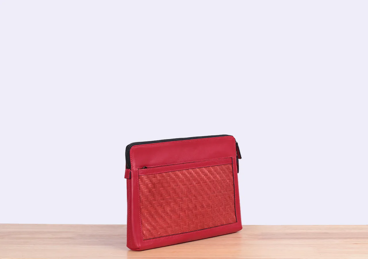 Bamboo Clutch (Red)