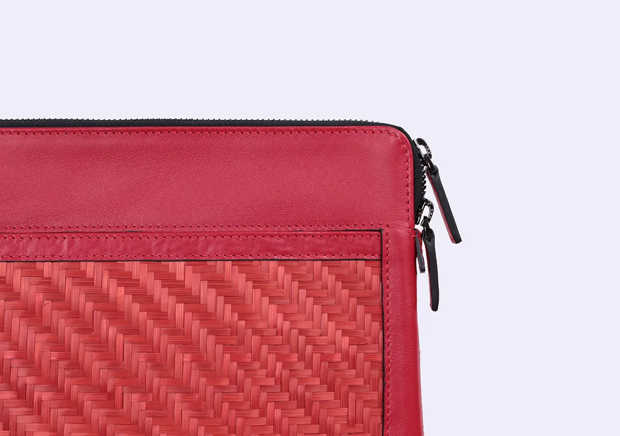 Bamboo Clutch (Red)