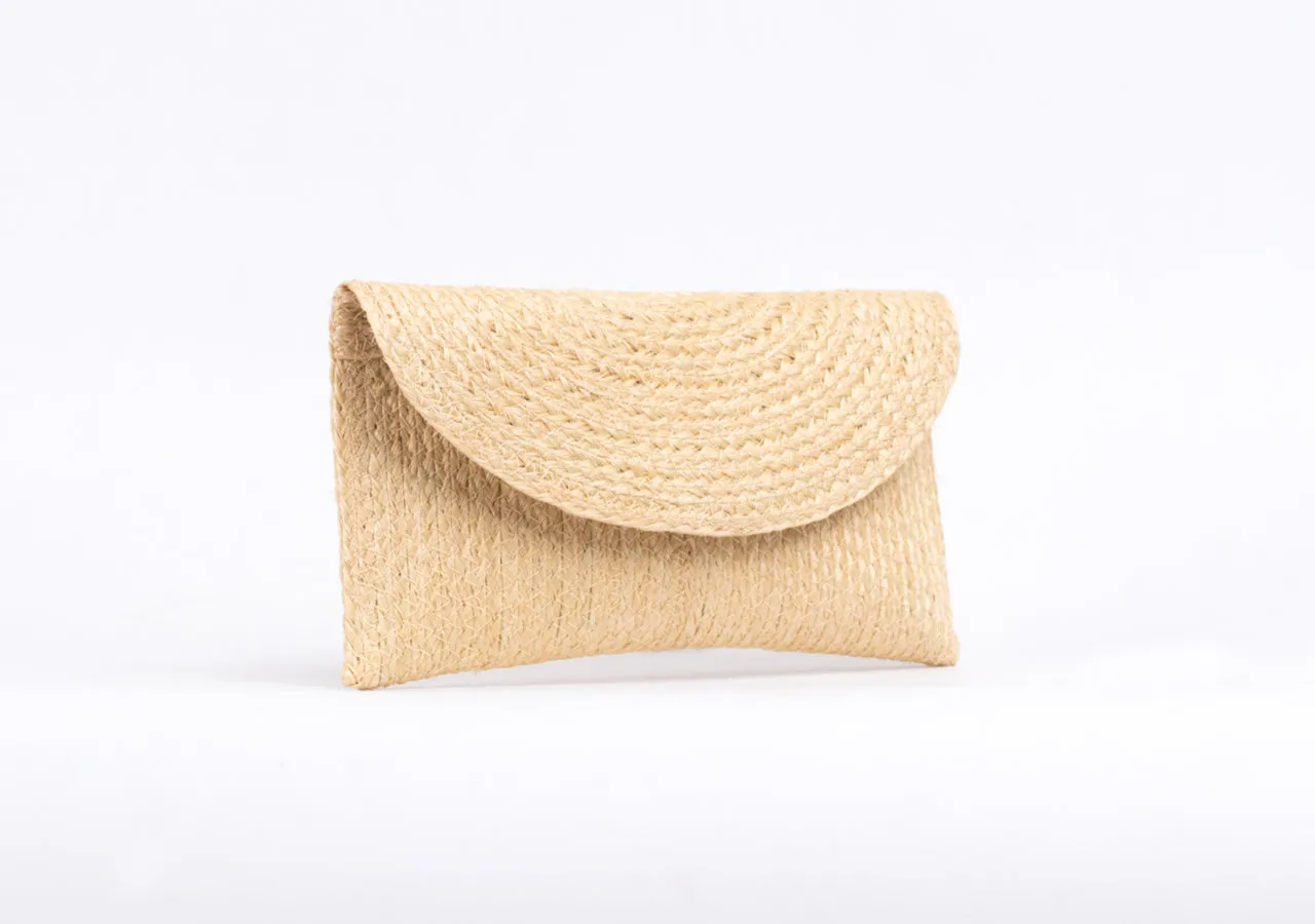 Bangkok Craft - Sisal Mini Clutch Bag (Beige)