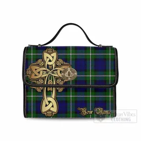 Bannerman Tartan Waterproof Canvas Bag Golden Thistle Celtic Cross Style