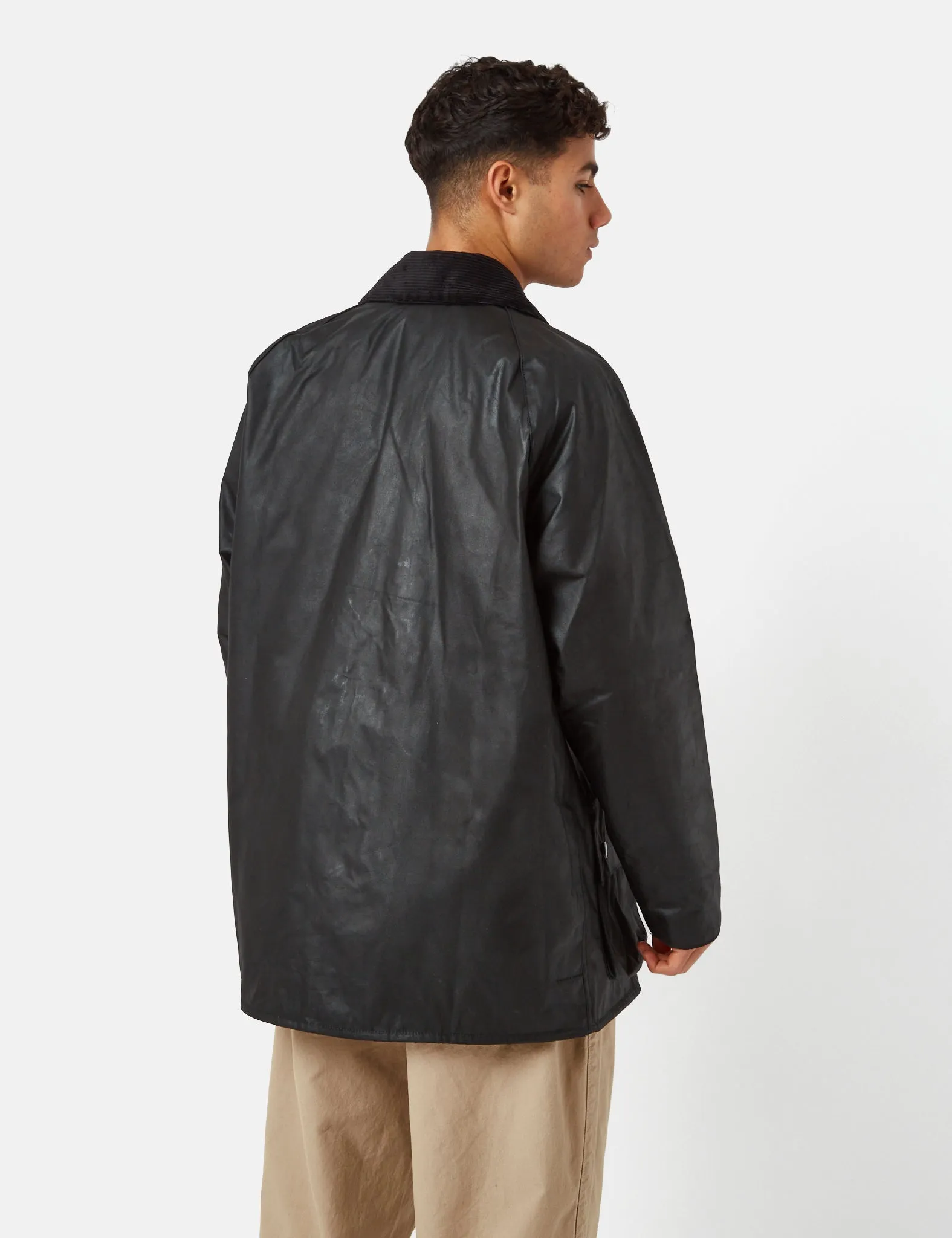 Barbour Beaufort Wax Jacket - Black