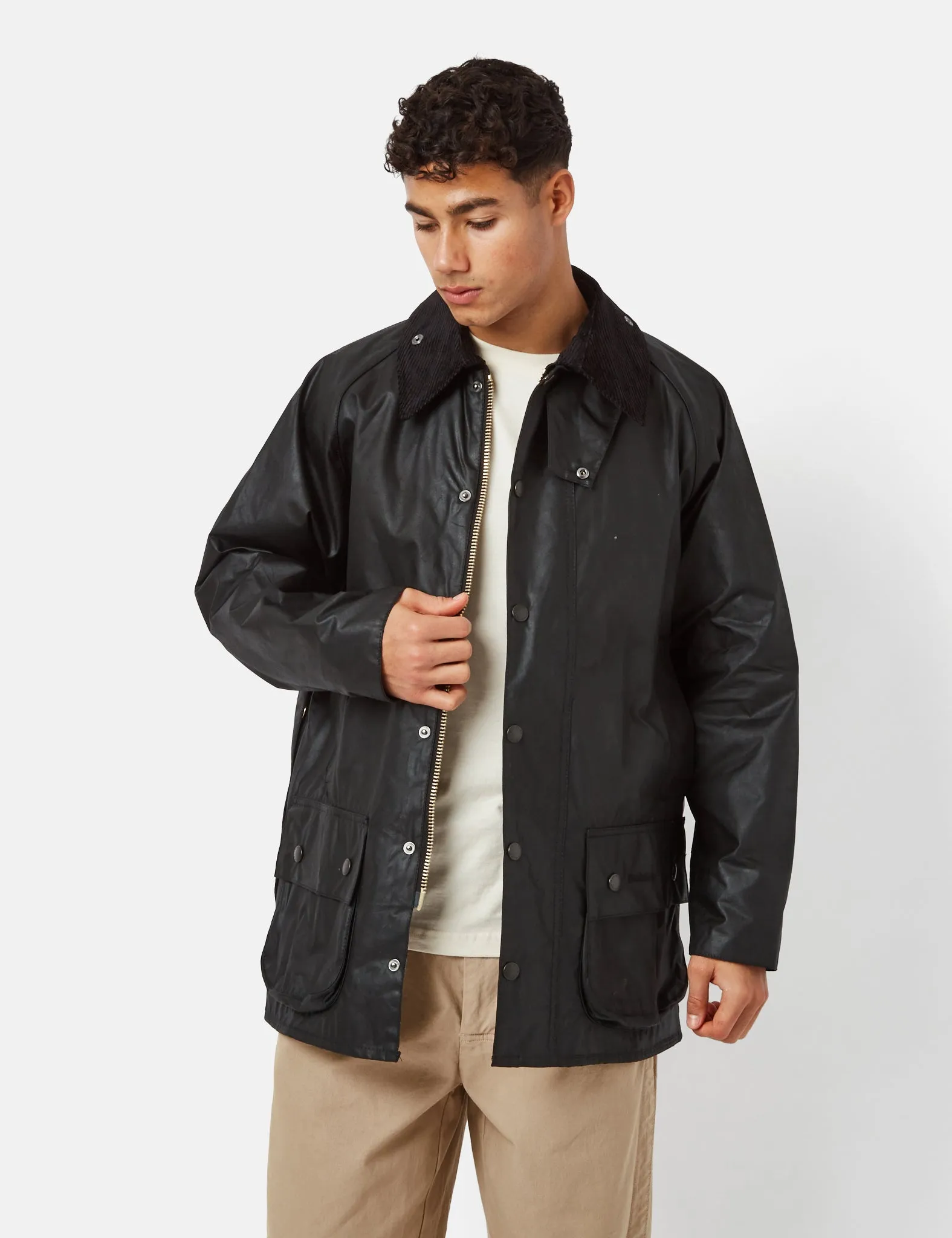 Barbour Beaufort Wax Jacket - Black