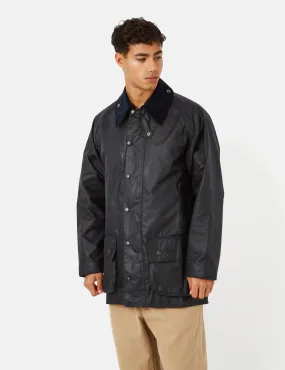 Barbour Beaufort Wax Jacket - Navy Blue