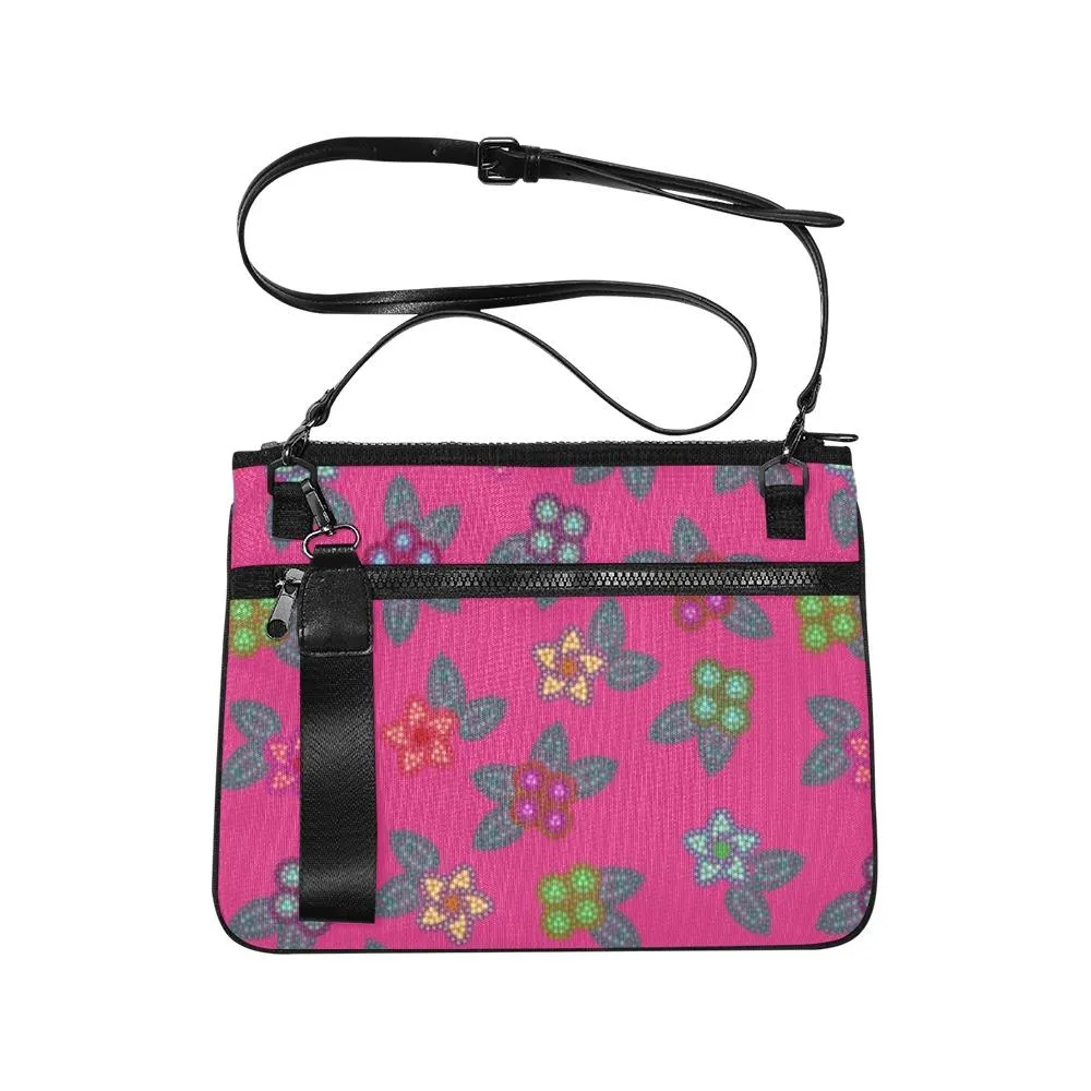 Berry Flowers Slim Clutch Bag