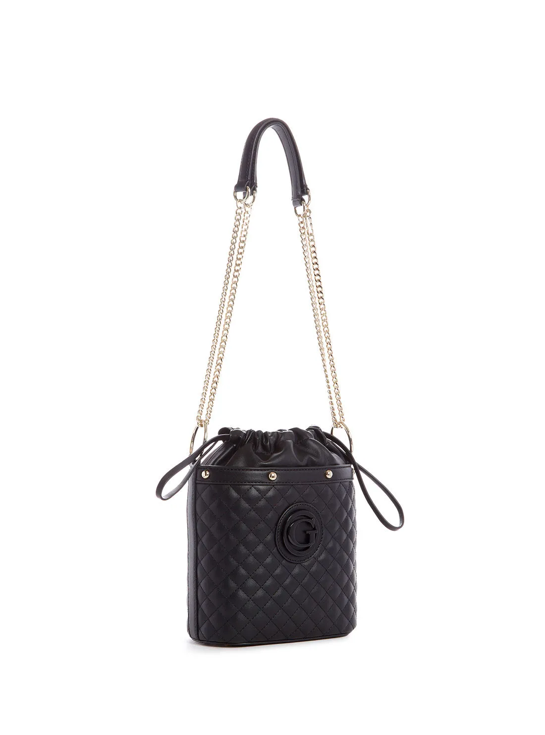 Black Heyden Drawstring Bucket Bag