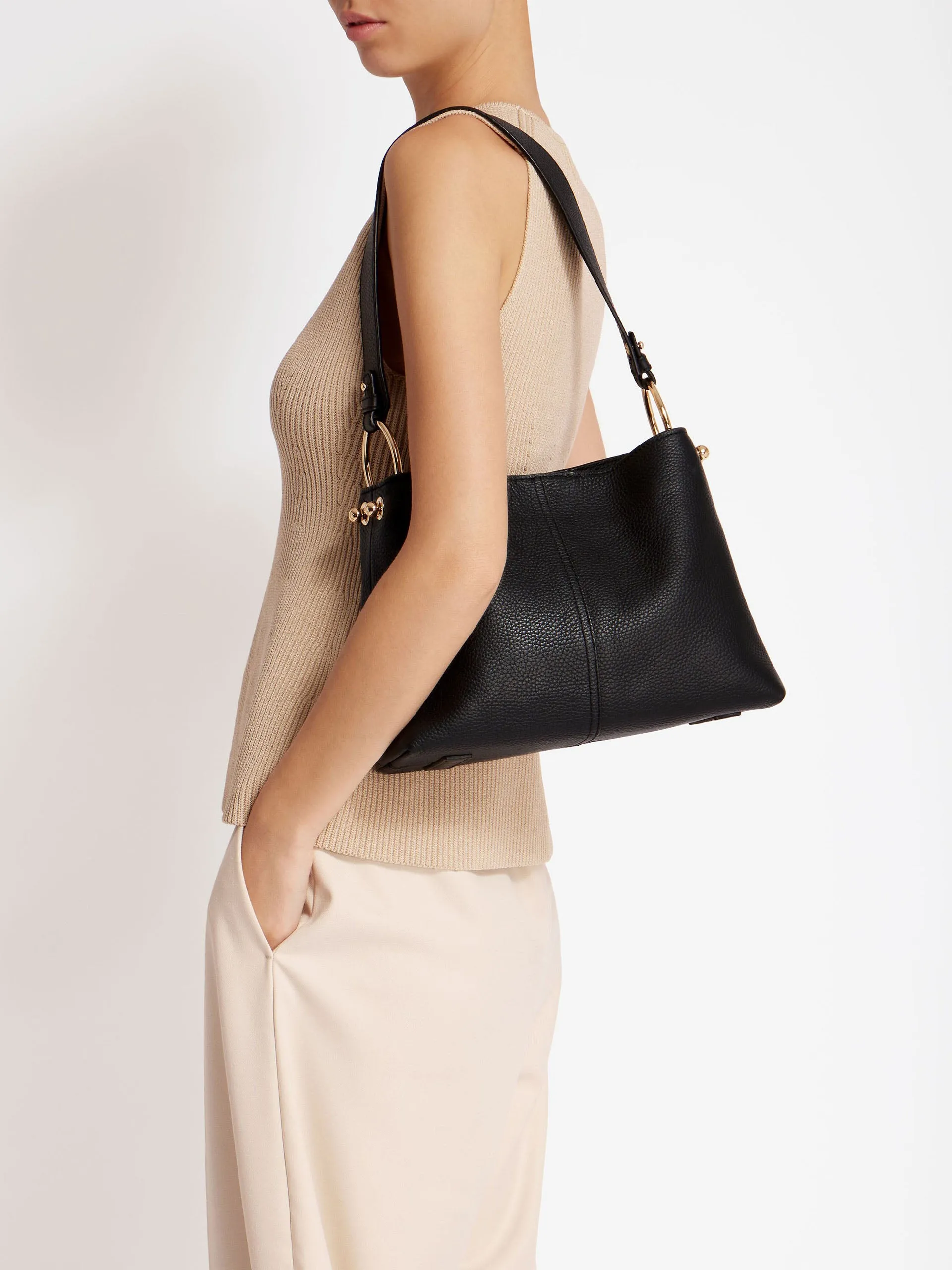 Black Lana hobo bag