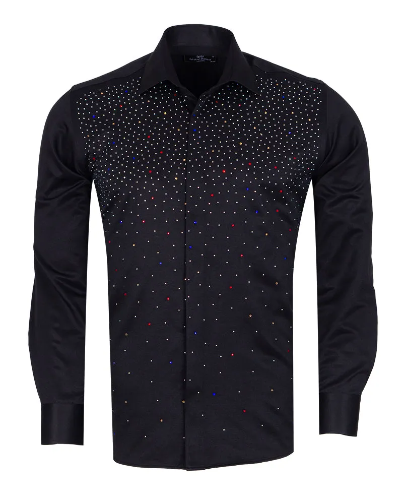 Black Stone Studded Shirt