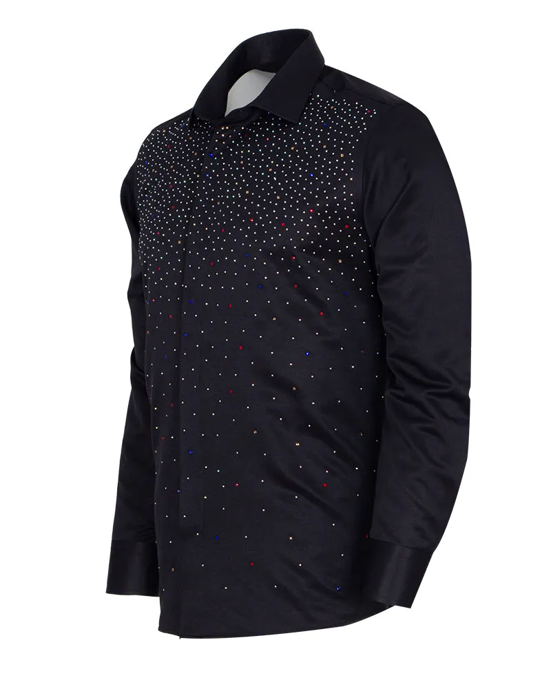 Black Stone Studded Shirt