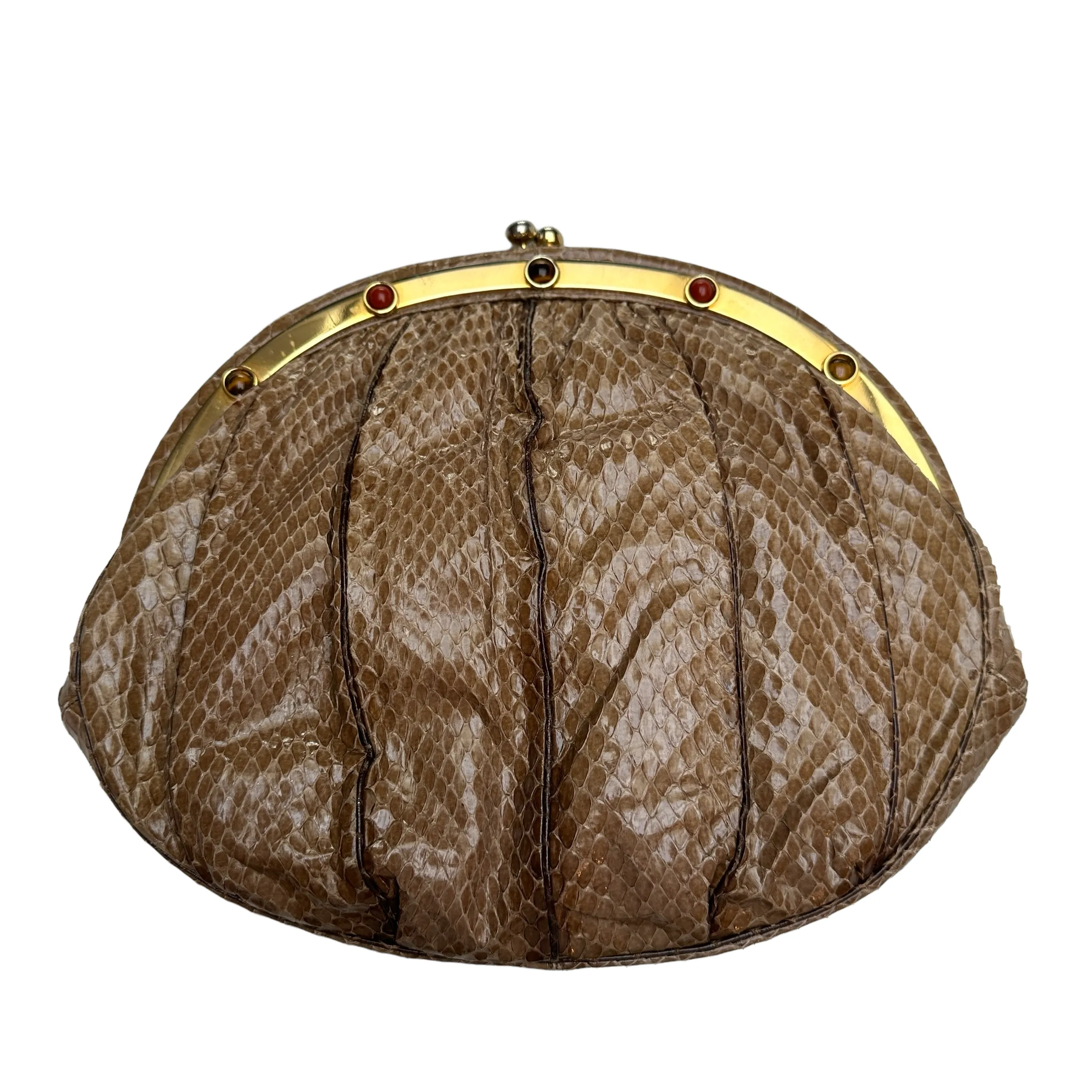 Brown Python Crossbody Bag