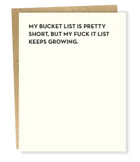 bucket list card