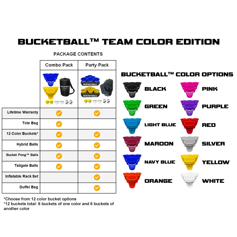 BucketBall - Team Color Edition - Combo Pack (Light Blue/Light Blue)