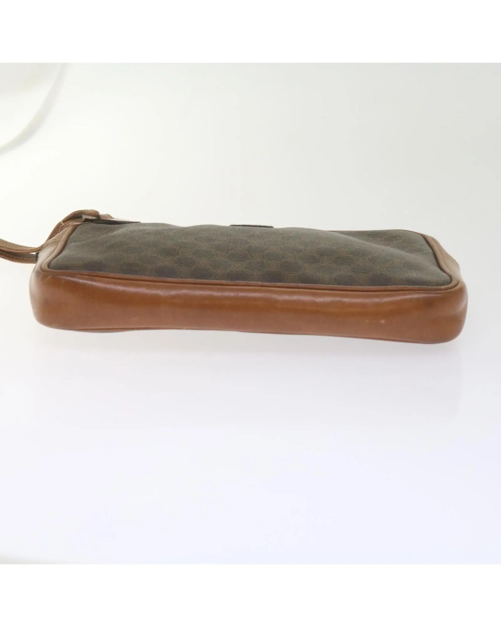 Canvas Clutch Bag with Leather Accents