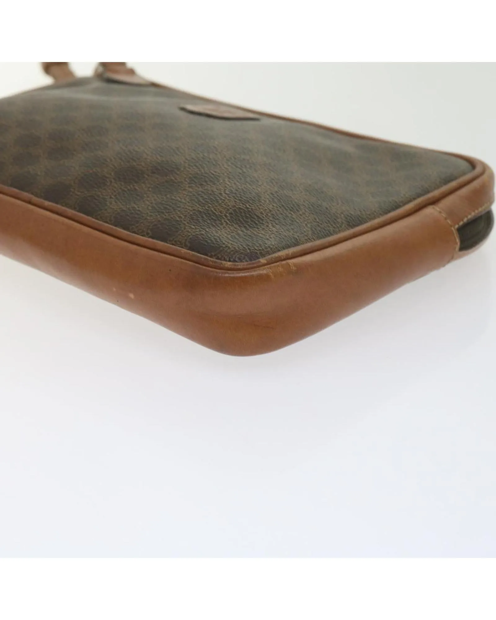 Canvas Clutch Bag with Leather Accents