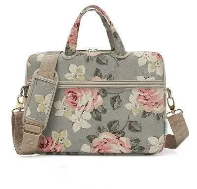 Canvas Laptop Shoulder Bag Messenger Bag for Women