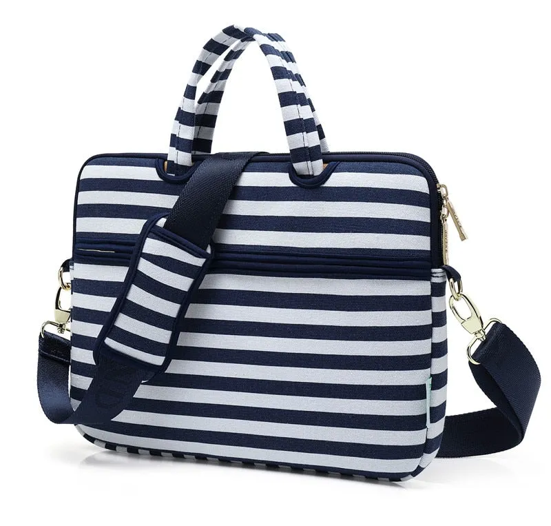 Canvas Laptop Shoulder Bag Messenger Bag for Women