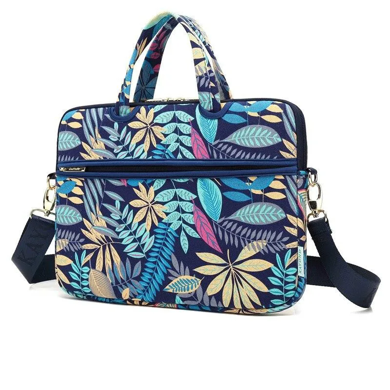 Canvas Laptop Shoulder Bag Messenger Bag for Women