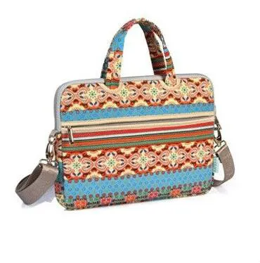 Canvas Laptop Shoulder Bag Messenger Bag for Women