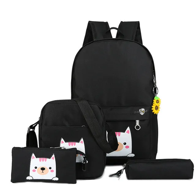 Cat Canvas 4pcs/set Bag