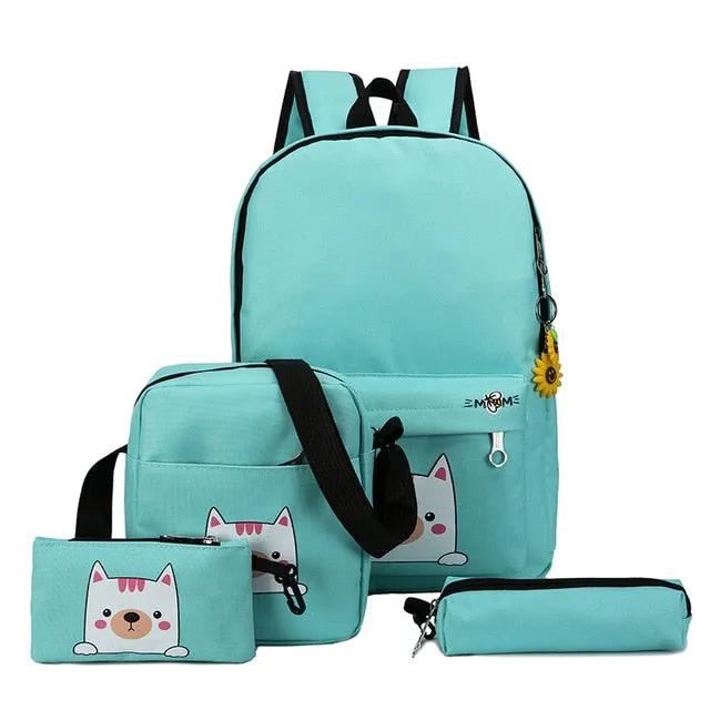 Cat Canvas 4pcs/set Bag