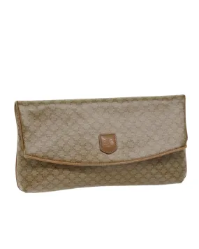 CELINE Classic Clutch - Brown Canvas and Leather