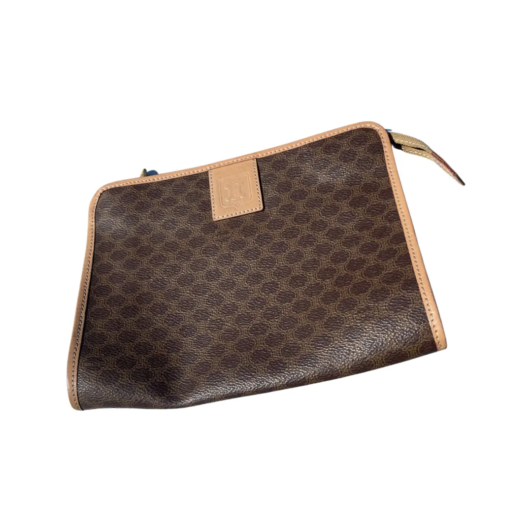 CELINE  triomphe vintage clutch bag