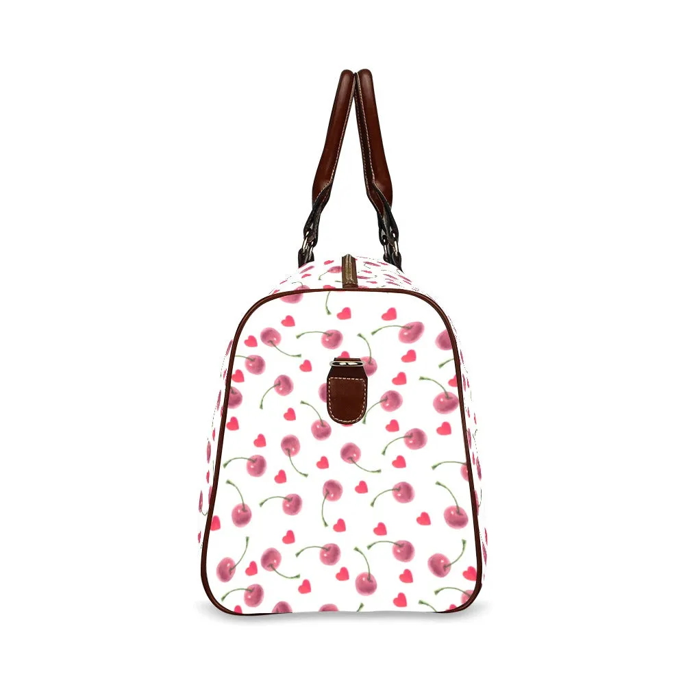 Cherries Waterproof Travel Bag/Small (Model 1639)