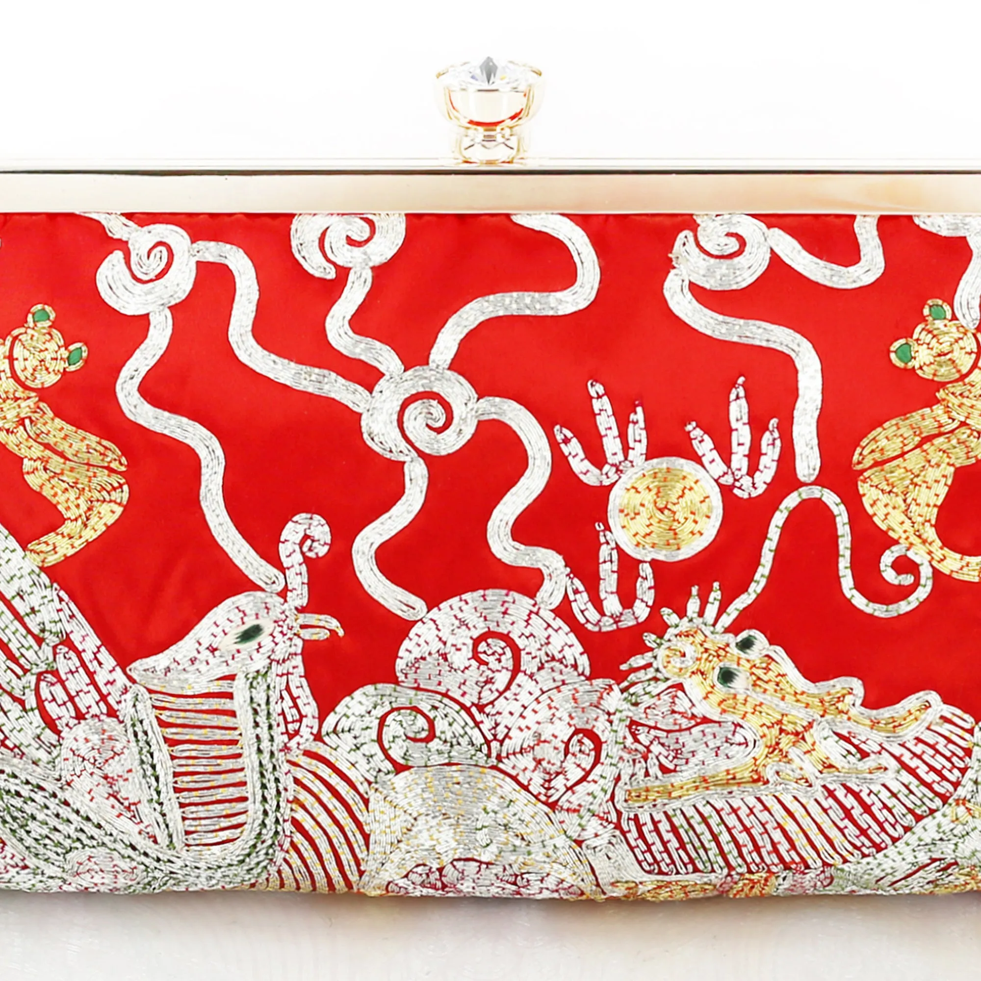 Chinese Kwan Kwa Clutch - Dragon & Phoenix 【裙褂手袋-龍鳳】