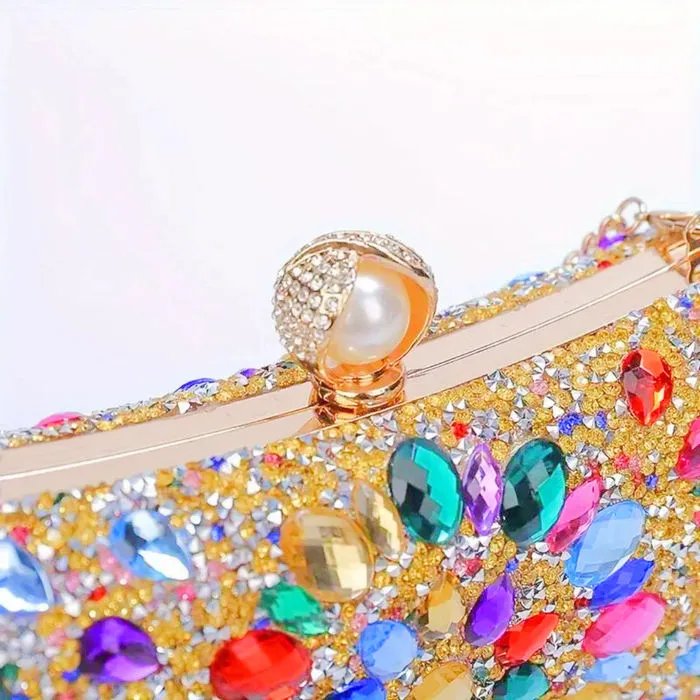 Clutch Colorful Crystal Hard Case Clutch for Women