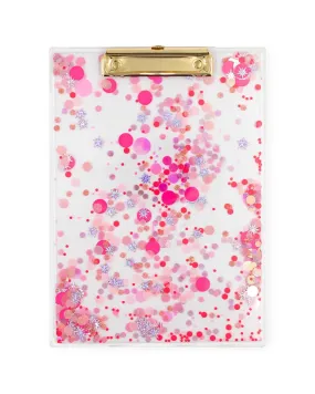 Confetti Clear Clipboard - Sweet Tart