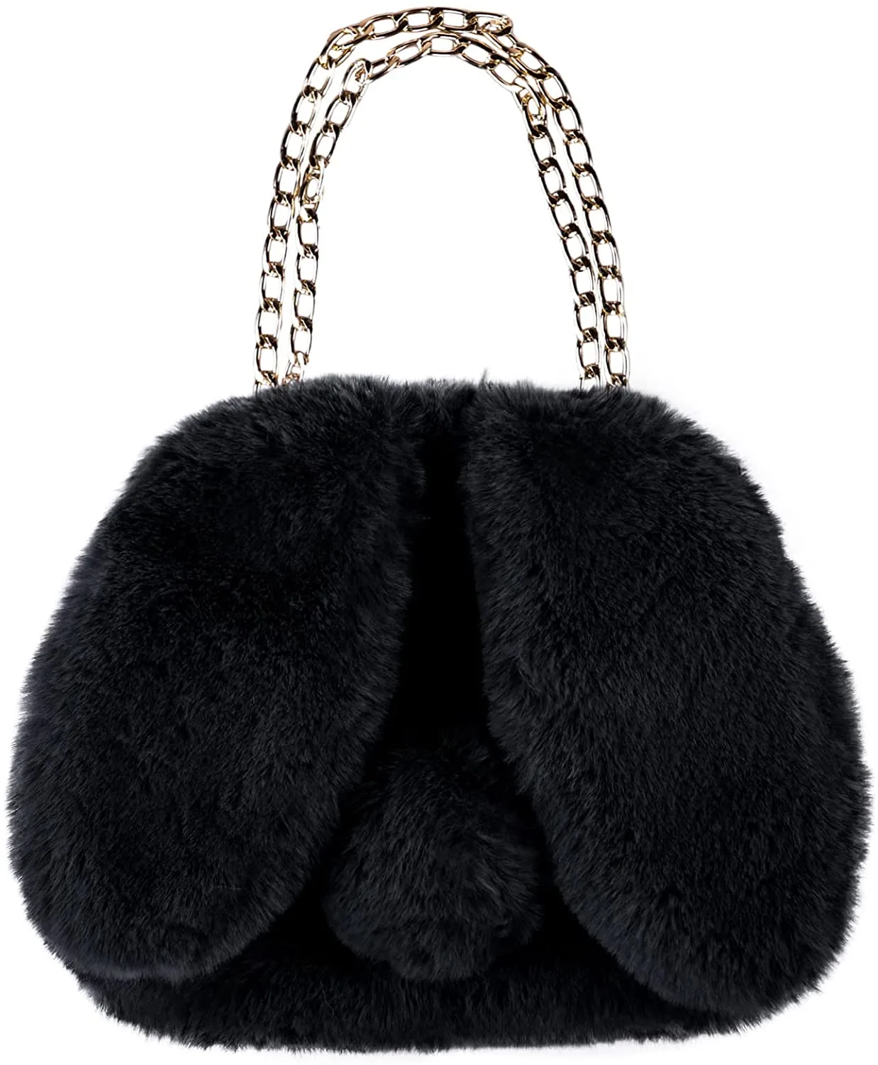 Crossbody Bags for Women Faux Fur Bunny Shoulder Bag Small Cute Purse for Girls