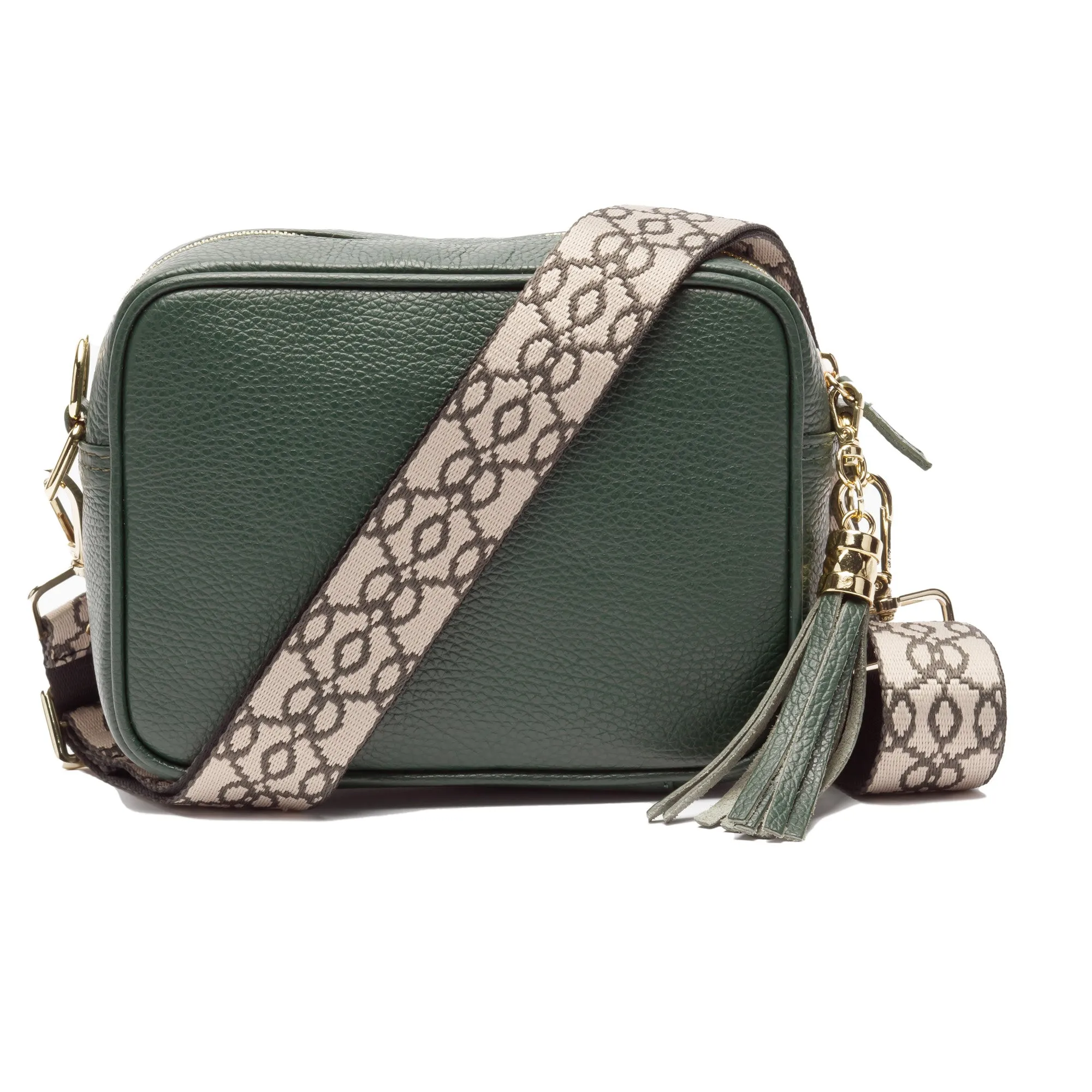 Crossbody Tassel Bottle Green