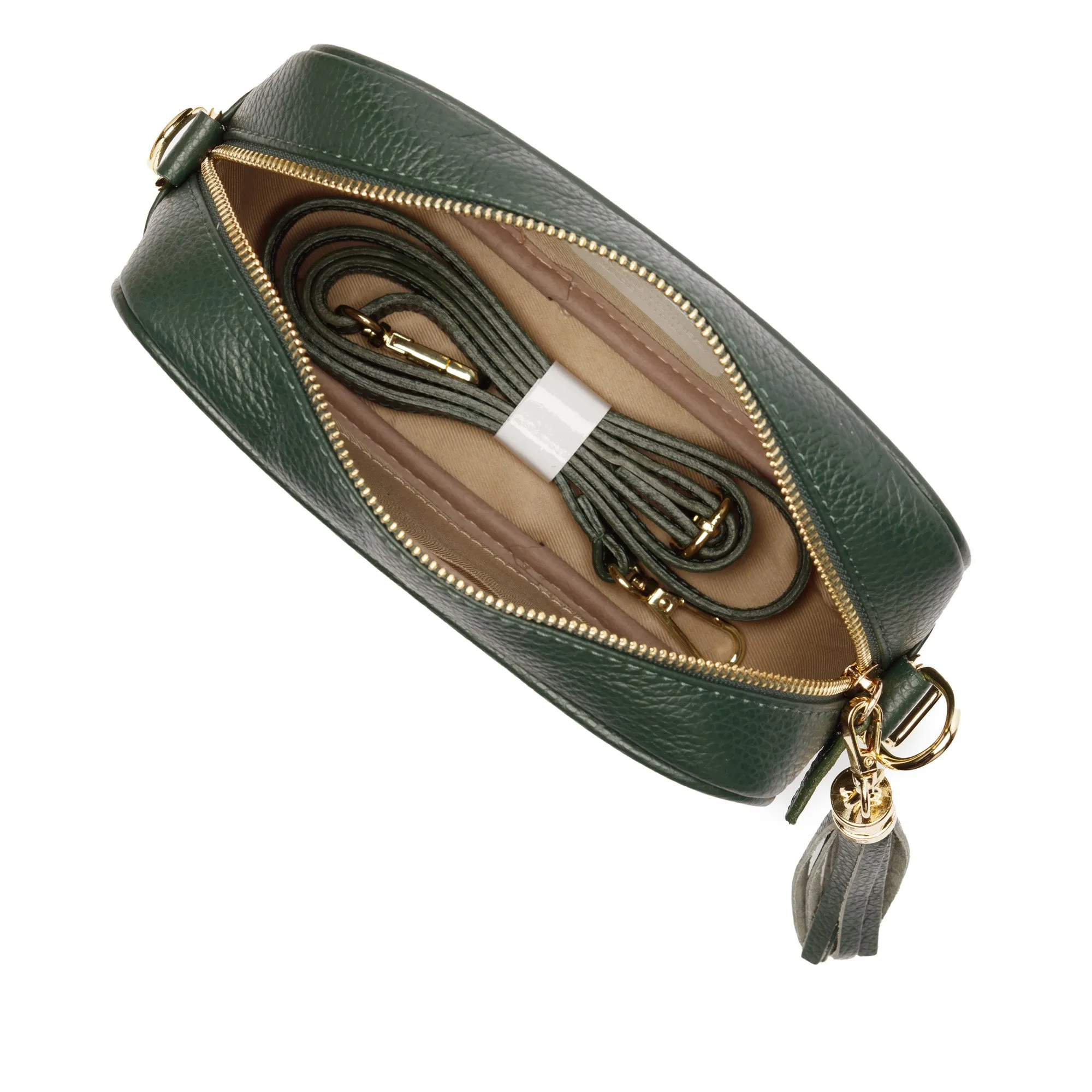 Crossbody Tassel Bottle Green